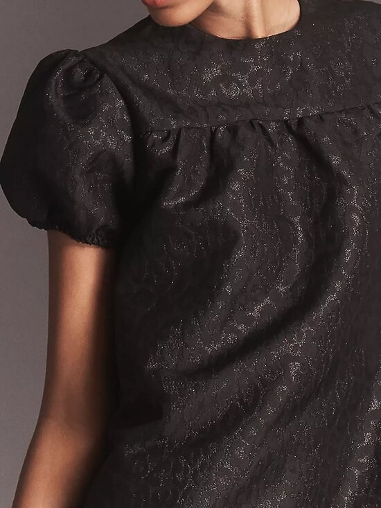 Glamorous Puff-Sleeve Mini Swing Dress - Picture 4 of 16